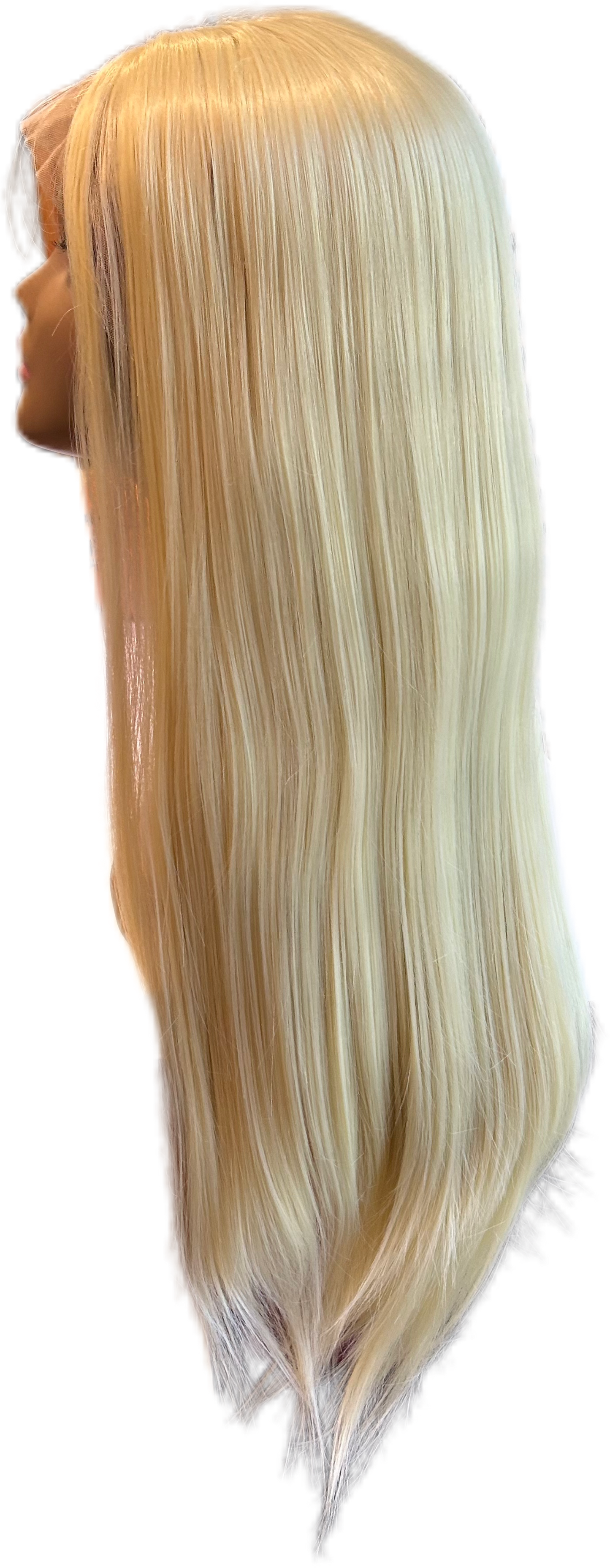 180% Density Raw Virgin Peruvian Hair 13X6 613 Blonde Straight HD Transparent Lace Frontal Human Hair Wig 22 inches